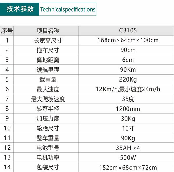 电动天祝尘推车C3105
